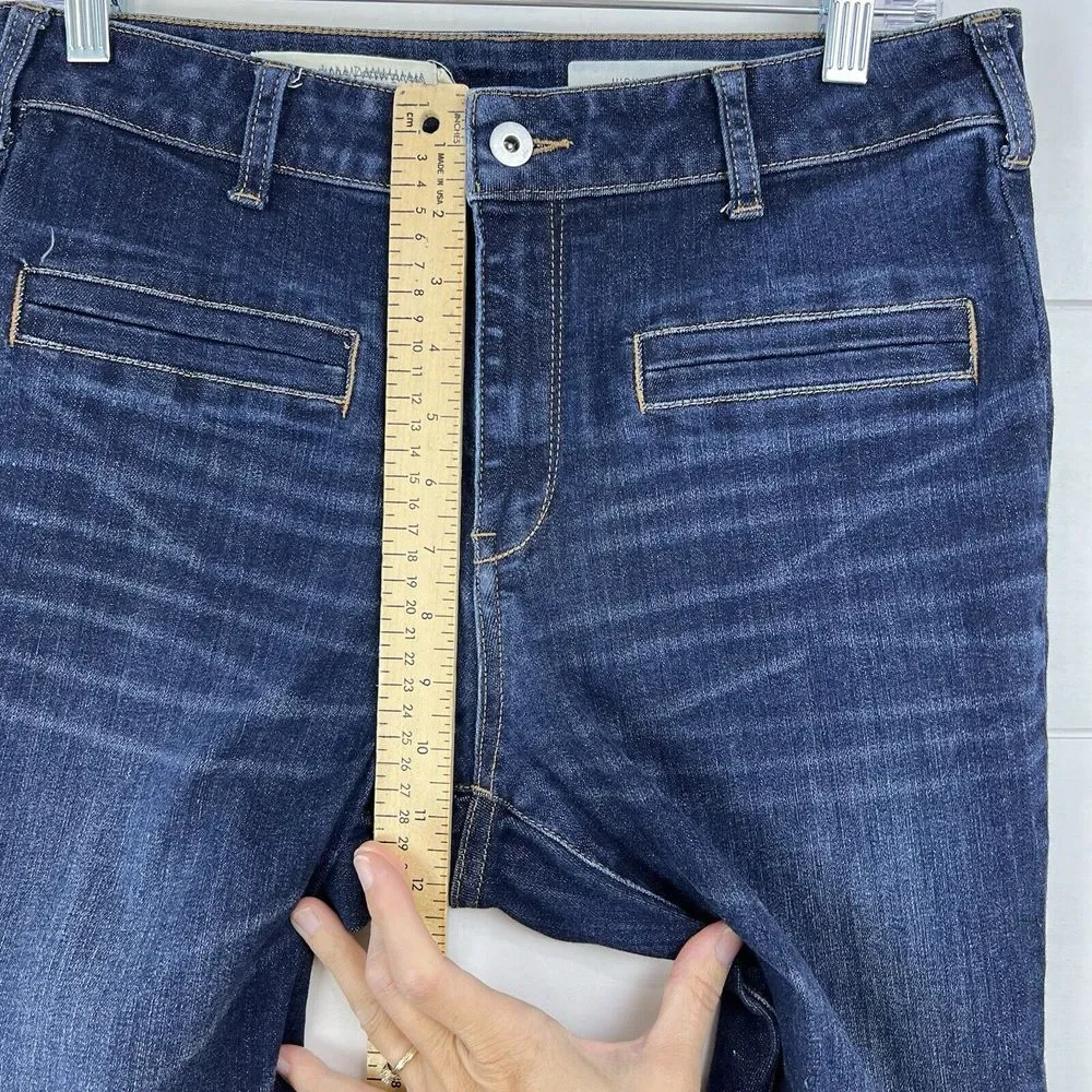 Anthropologie Pilcro High Rise Skinny Jeans Ankle Zip Snakeskin‎ Women's 29